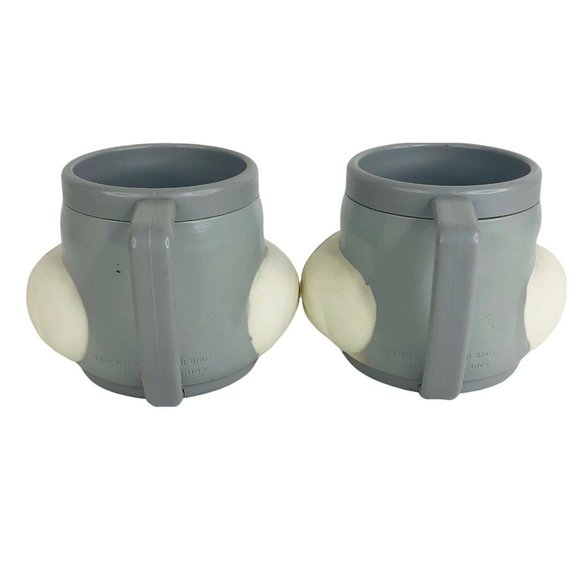 2 Bugs Bunny Vinyl Mugs Warner Brothers Looney Tunes 3D Face Head 10 OZ Kids Cup - Picture 4 of 10